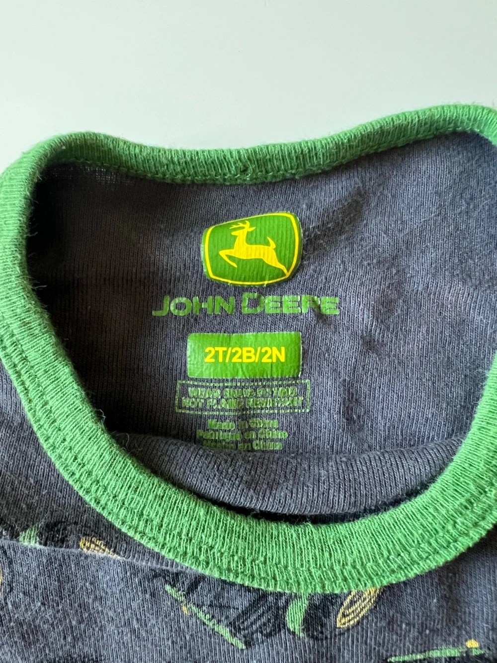 John Deere Toddler Pajama Set Size 2T